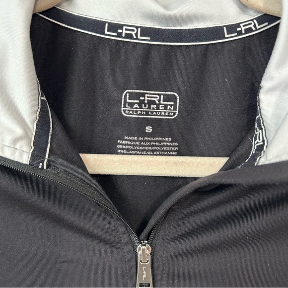 Lauren Ralph Lauren Black White Long Sleeve Track Active Jacket Size Small - Picture 2 of 4